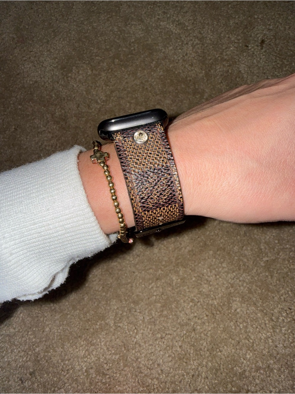 Louis Vuitton Brown Monogram Apple Watch Strap